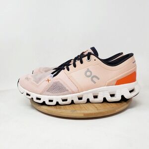 On Cloud X Running Shoes Womens 9 Rose Sand Walking Gym Comfort Sneaker